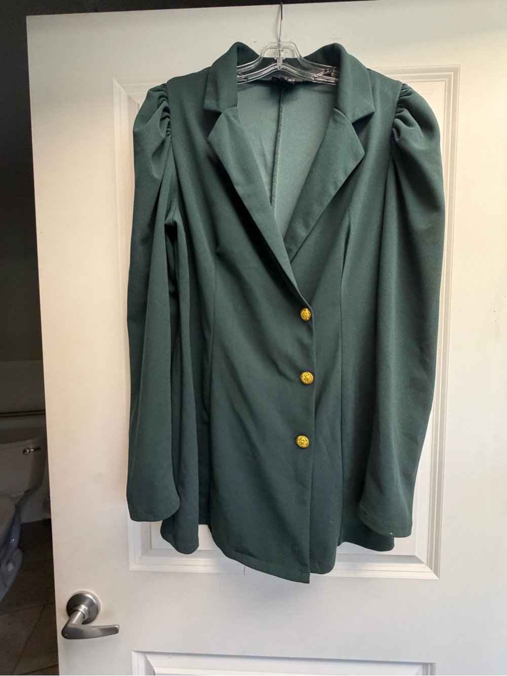 AX Paris Dark Green Blazer dress with Gold Buttons